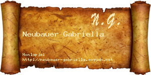 Neubauer Gabriella névjegykártya